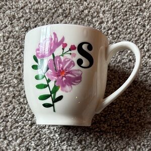 S Floral Mug